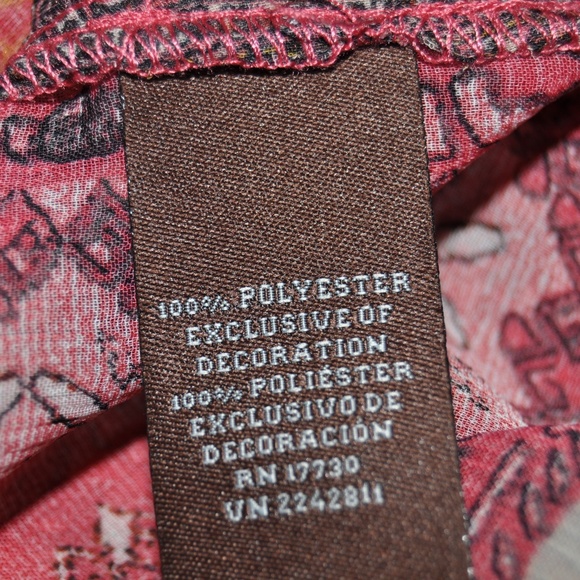 New KNOX ROSE Coral Bell Sleeve Peasant Top NWT F9 - Picture 7 of 8